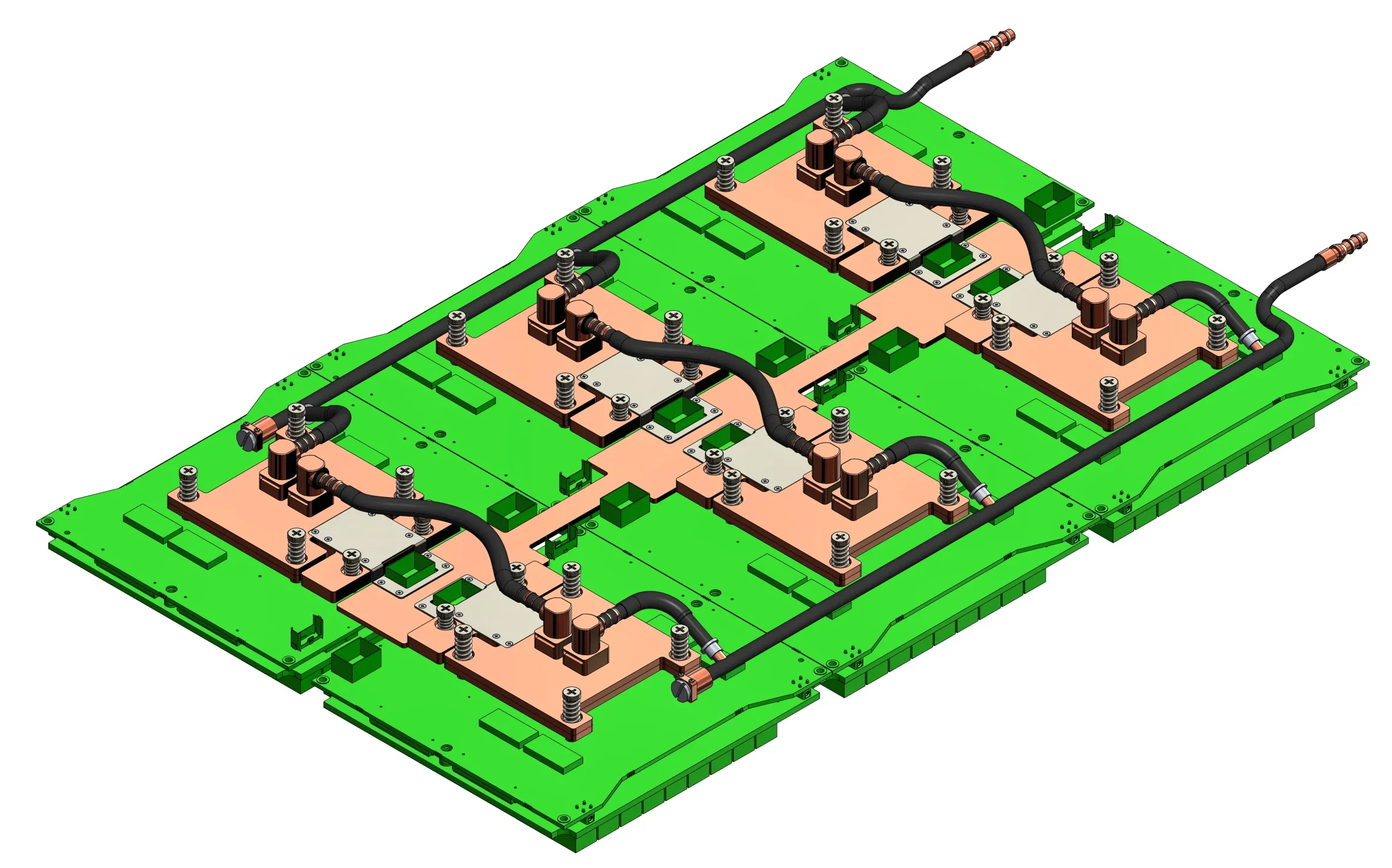 Combination Parllel and Series Flow Liquid Cooled Loop