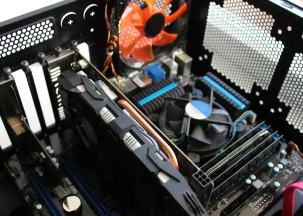 CPU with heatsink and cooling system installed to manage heat in electronic components