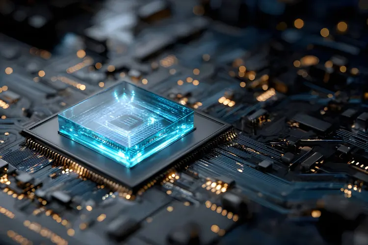 High-performance processor on electronic circuit board used in CFD heatsink design and thermal engineering