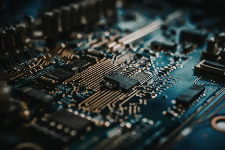 High-density electronic circuit board used in CFD thermal analysis and custom heatsink engineering