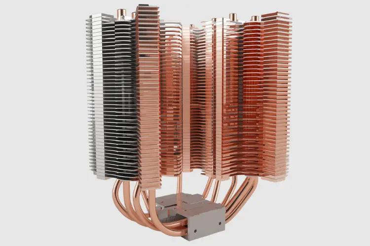 Copper heatsink assembly with high-density fins for advanced thermal management applications